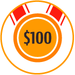 $100 Badge