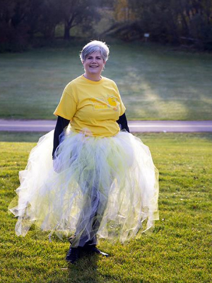 Proudly showing off my BCC tutu as I walk for Bladder Cancer!